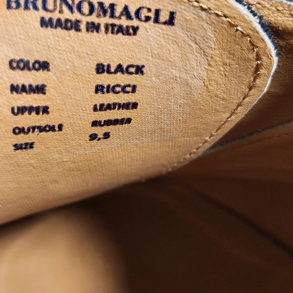 9.5 Bruno Magli Ricci Men's Black Leather Cap Toe Oxford Dress Shoes Worn Once
